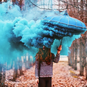 Синий цветной дым 30 секунд «Smoking Fountain» Maxsem MA0509 Bluе