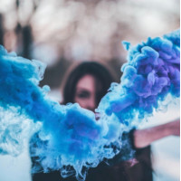 Синий цветной дым 30 секунд «Smoking Fountain» Maxsem MA0509