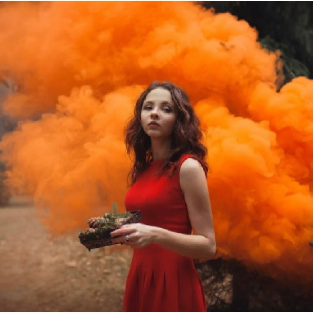 Оранжевый цветной дым 30 секунд «Smoking Fountain» Maxsem MA0509 Orange