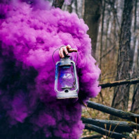 Фиолетовый цветной дым 30 секунд «Smoking Fountain» Maxsem MA0509