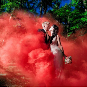 Красный цветной дым 30 секунд «Smoking Fountain» Maxsem MA0509 red