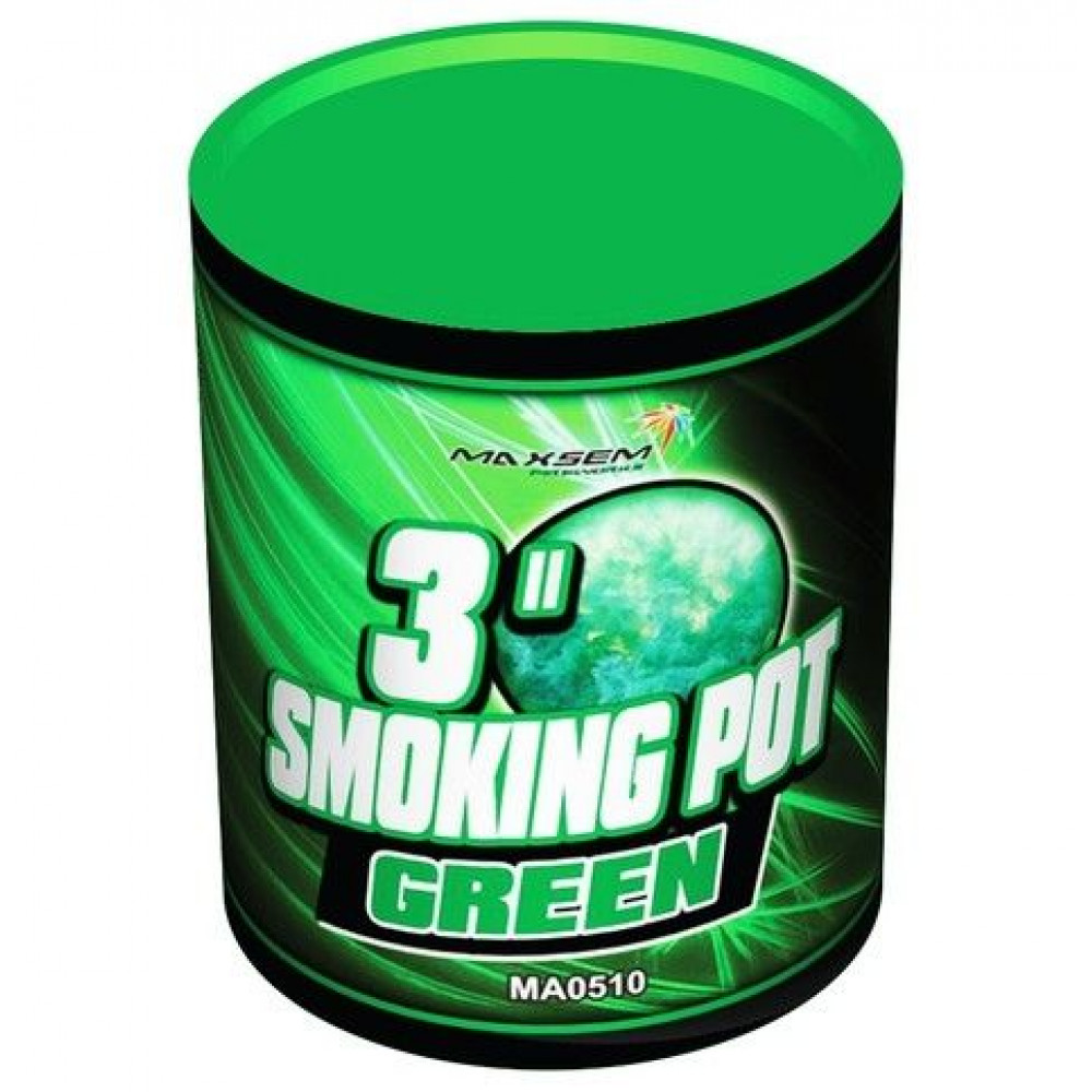 Зелёный цветной дым в банке 60 секунд «Smoking Pot» Maxsem MA0510 Green
