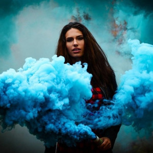 Синий цветной дым 60 секунд «Smoking Fountain 1.2 INCH» Maxsem MA0513 Blue