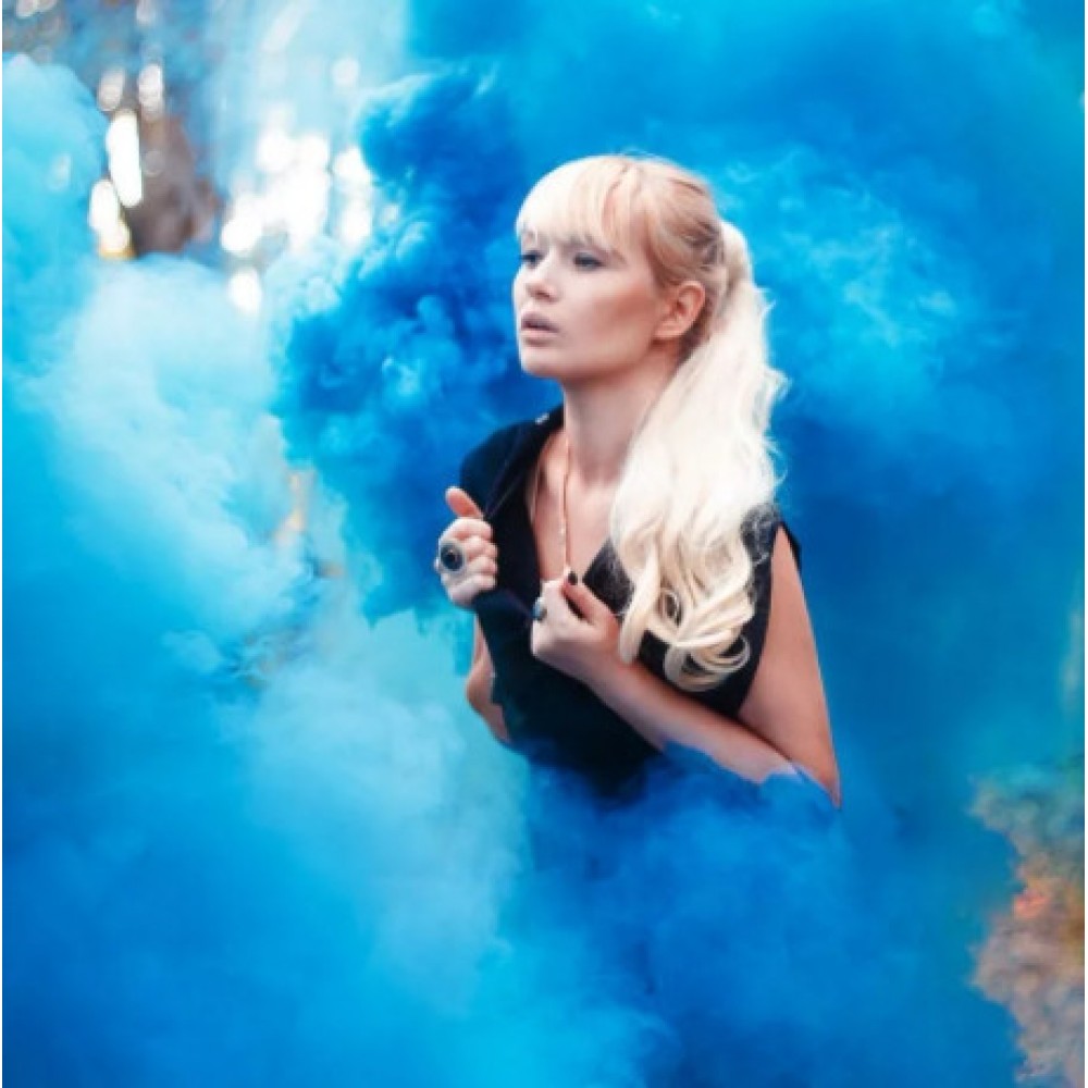 Цветной дым 60 секунд голубой «Мегапир» МДП6