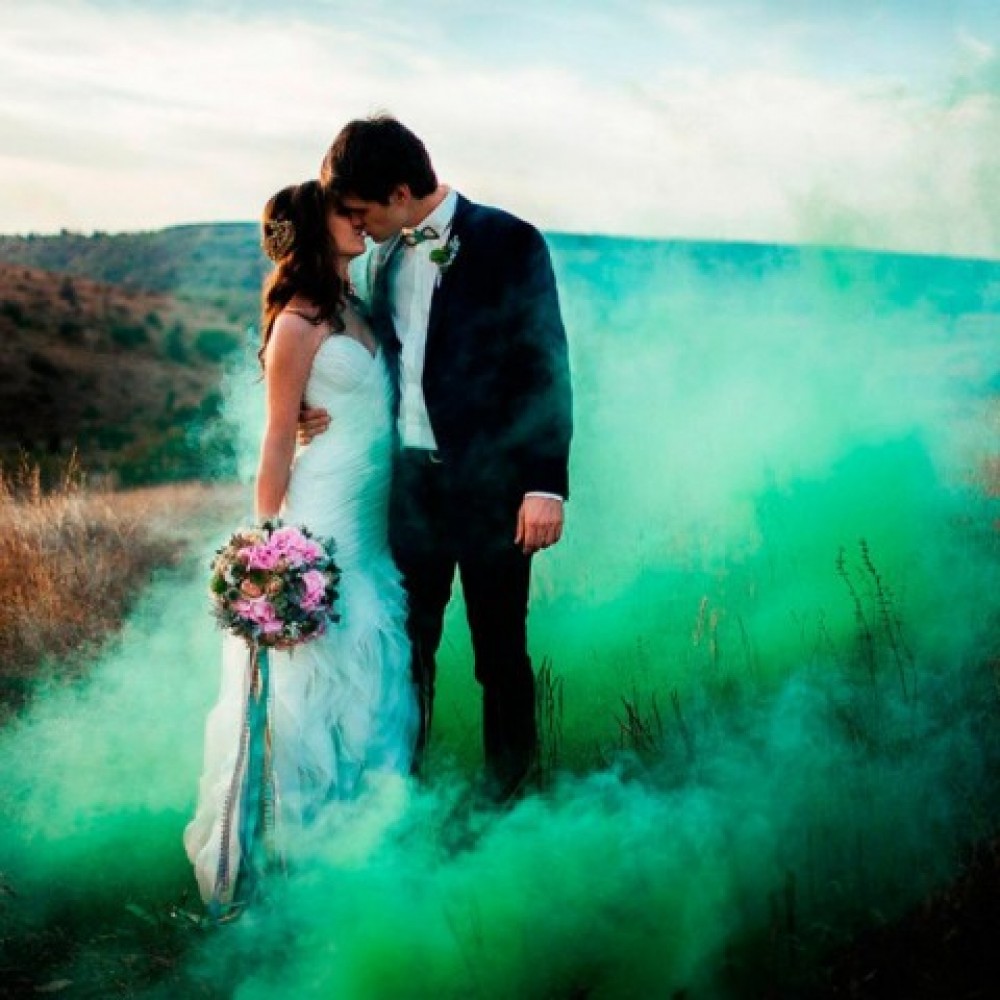 Цветной дым зелёный цвет 60 секунд «Smoking Fountain 1.2 Inch» Maxsem MA0513 Green