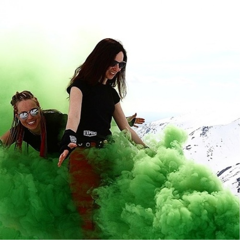 Зелёный цветной дым 60 секунд «Мегапир» МДП8