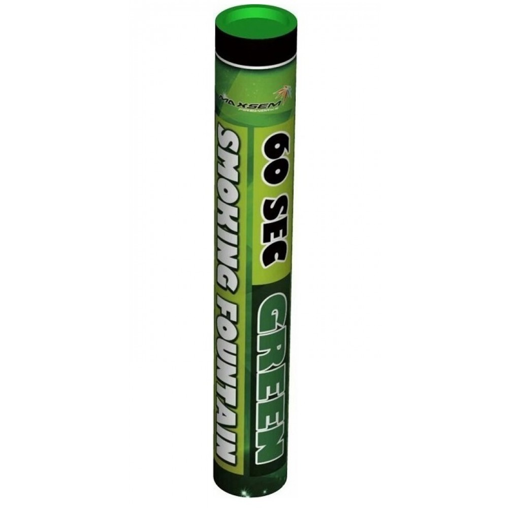 Зелёный цветной дым 60 секунд «Smoking Fountain» Maxsem MA0512 Green