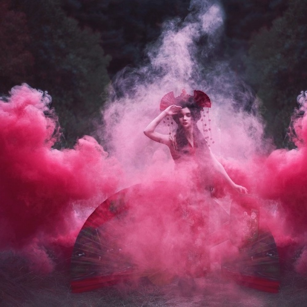 Бордовый цветной дым 60 секунд «Smoking Fountain» Maxsem MA0512
