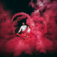 Бордовый цветной дым 60 секунд «Smoking Fountain 1.2 INCH» Maxsem MA0513