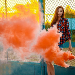 Оранжевый цветной дым 60 секунд «Smoking Fountain» Maxsem MA0512 Orange