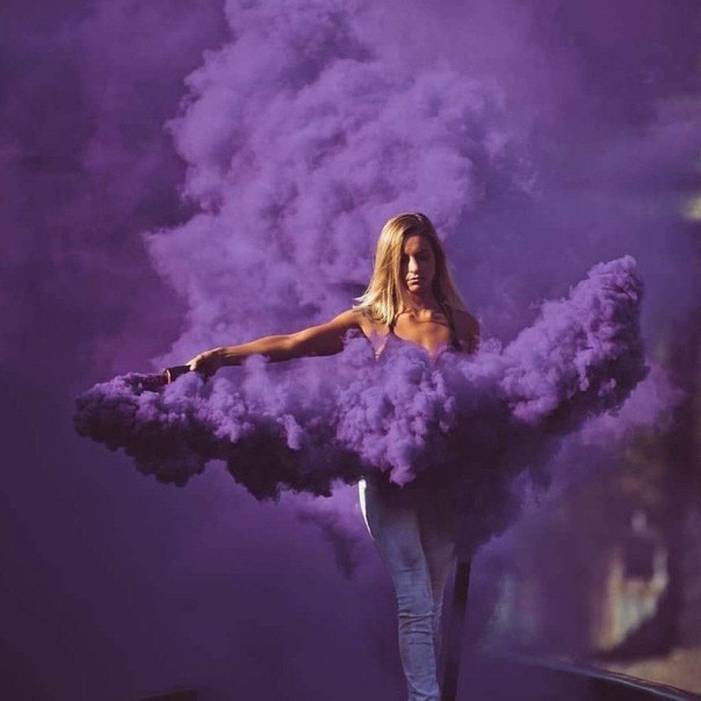 Пурпурный цветной дым 60 секунд «Мегапир» МДП7