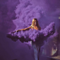 Фиолетовый цветной дым 60 секунд «Smoking Fountain 1.2 INCH» Maxsem MA0513