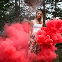 Красный цветной дым 60 секунд «Smoking Fountain» Maxsem MA0512