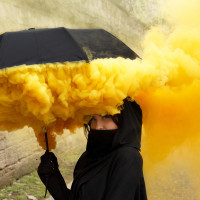 Желтый цветной дым 60 секунд «Smoking Fountain» Maxsem MA0512