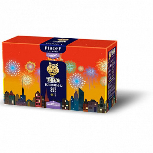 Веерный фейерверк 39 залпов «Тигра» Piroff БСП1303910-12