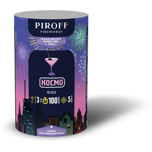 Пиротехнический фонтан фейерверк 100 секунд «Космо» Piroff Ф203
