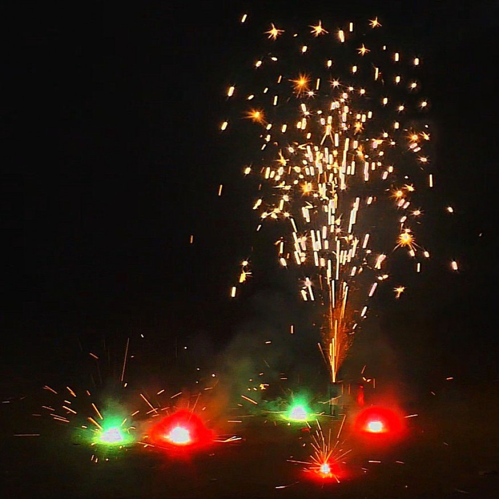 Разноцветный фейерверк фонтан 60 секунд «Светлячки» Piroff Ф309