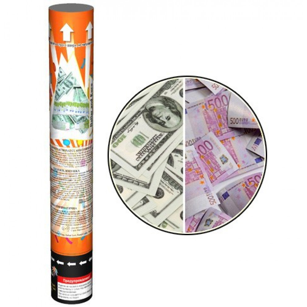 Пневмохлопушка с деньгами (30 см.) «Dollars» Maxsem CM035