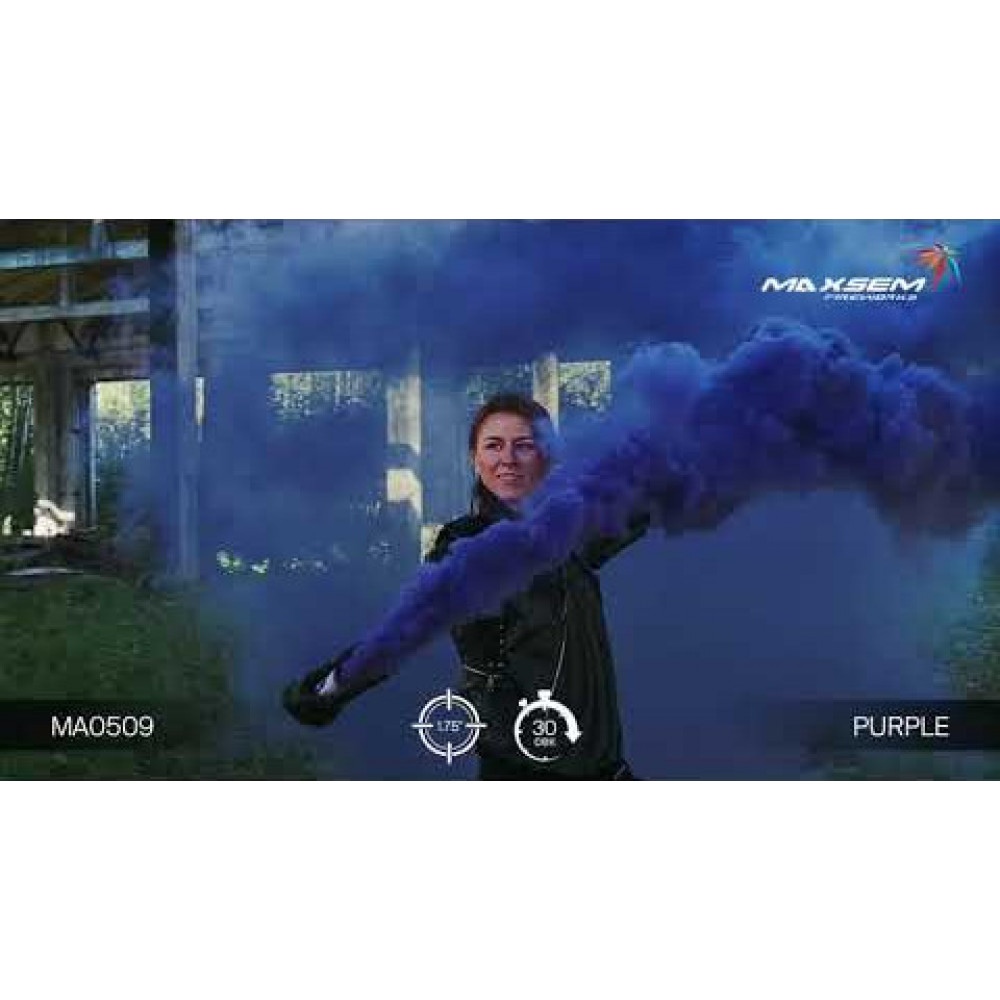 Фиолетовый цветной дым 30 секунд «Smoking Fountain» Maxsem MA0509 Purple