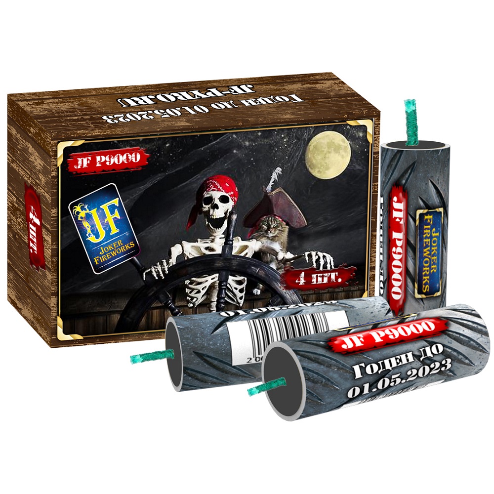 Купить мощные петарды 4 шт. «Пиратка жесть» Joker Fireworks JF P9000