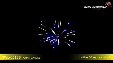Maxsem Fireworks GWL-0013B ROMAN CANDLE 1.5"